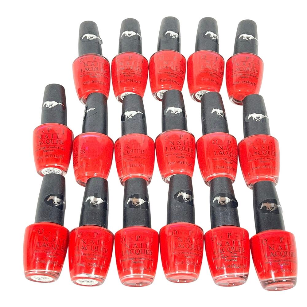 OPI Nail Lacquer Lot 17 You Make Me Vroom Red Ford Mustang Collection 0.5oz
